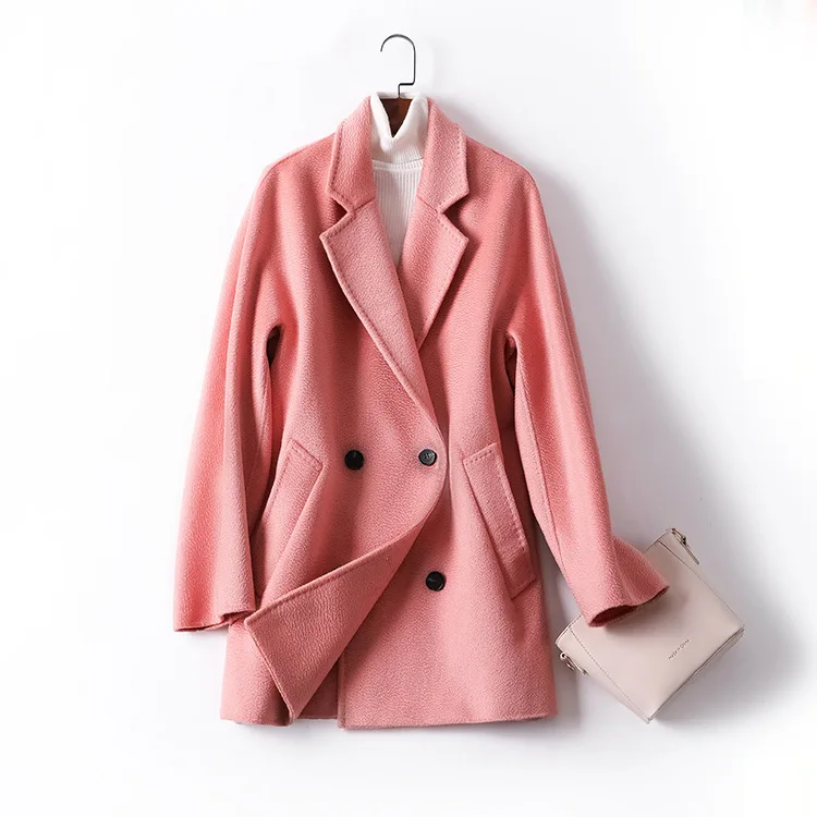 GoWinlin winter Long wool Women coat Double sided cashmere outwear autumn plus size ladies overcoats Y191