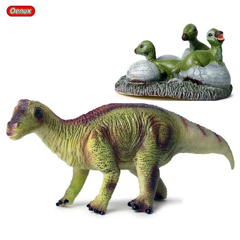 Oenux Юрский мягкий ПВХ Динозавр Модель Фигурки игрушки Maiasaura мир динозавров Парк куб животные Обучающие Детские игрушки подарок