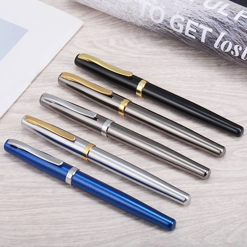 Duke 209 Stainless Steel Fountain Pen Multicolor For Choice Iridium M Nib 0.7mm Writing Gift Pen For Office & Home & School