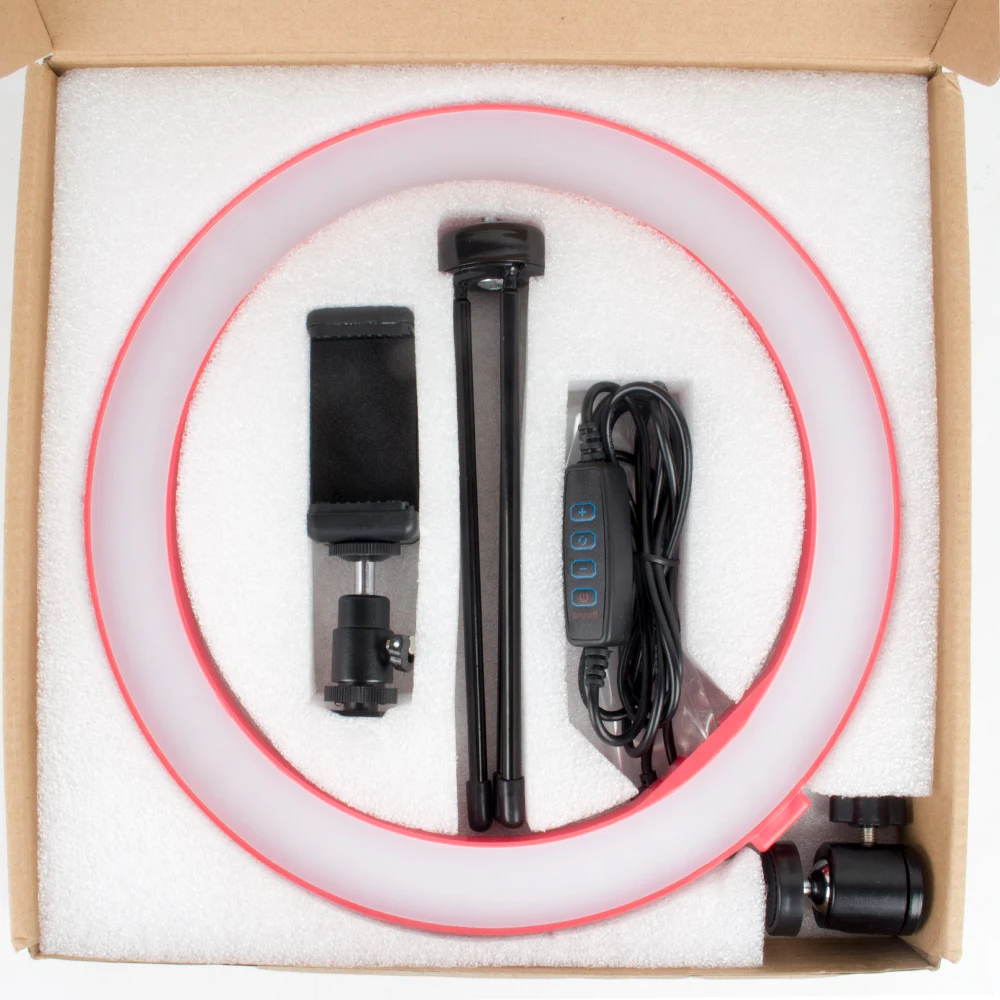  SXZM Photography LED Ring Light 26CM Dimmable Camera Phone Ring Lamp 10inch With Table Tripods For 
