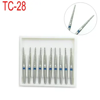 

10 Pieces/box Dental High Speed Bur Diamond Polishing Tooth Drill Dentistry Equipment TC-28