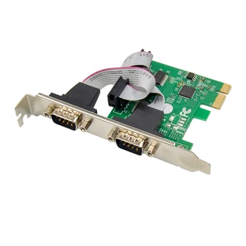 

PCIE 2S Serial Port Card DB-9 Pin RS-232 Serial Industrial COM Port Expansion Card AX99100 for PC