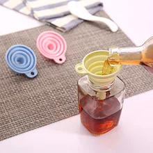 1 шт силиконовые складные формы воронка для жидкости, воронка для жидкости, портативный масляный медовый кухонный мини-инструмент, Складные портативные кухонные воронки