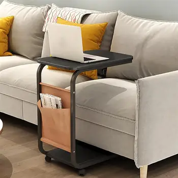

Laptop Table Dinner Table Movable Bedside Table Desk Multifunctional Laptop Stand with Roller Wheel for Office Home