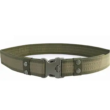 

Hot Sale New Combat Canvas Duty Tactical Sport Belt with Plastic Buckle Army Military Adjustable Outdoor Fan Hook Loop Waistband