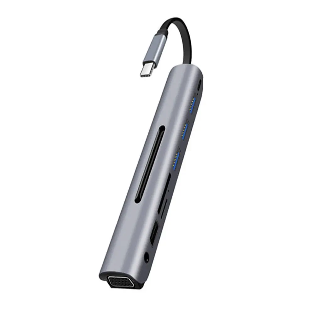 9 в 1 3 док-станция USB C концентратор type-c к HDMI+ VGA с аудио hd-конвертер адаптер для Macbook для samsung адаптер