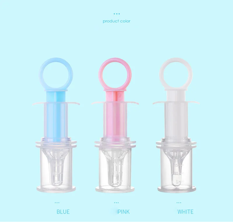 Baby smart medicine Feeder kids dispenser Needle Squeeze Medicine Dropper Dispenser Pacifier Feeding Utensils with Measuring cup
