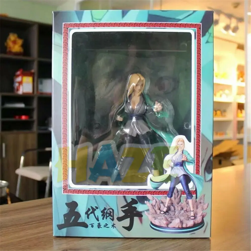 Аниме Naruto Shippuden Tsunade фигурка кукла из ПВХ игрушки Статуя Модель Коллекция Аниме Фигурки игрушки Детские подарки в коробке 28 см