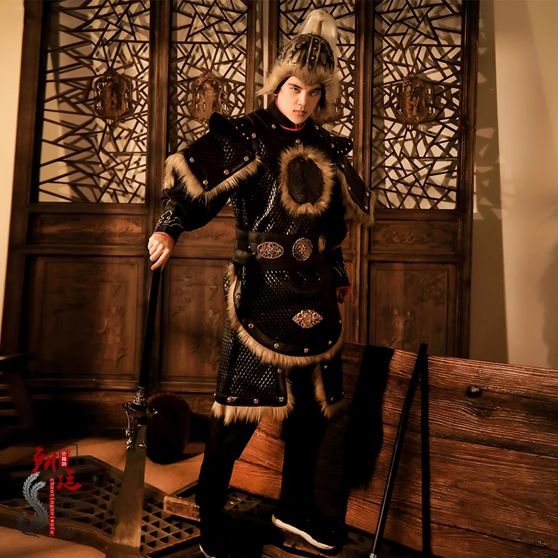 Древняя китайская Броня Tabard Soldier бронежилет кино сценические костюмы кожаная