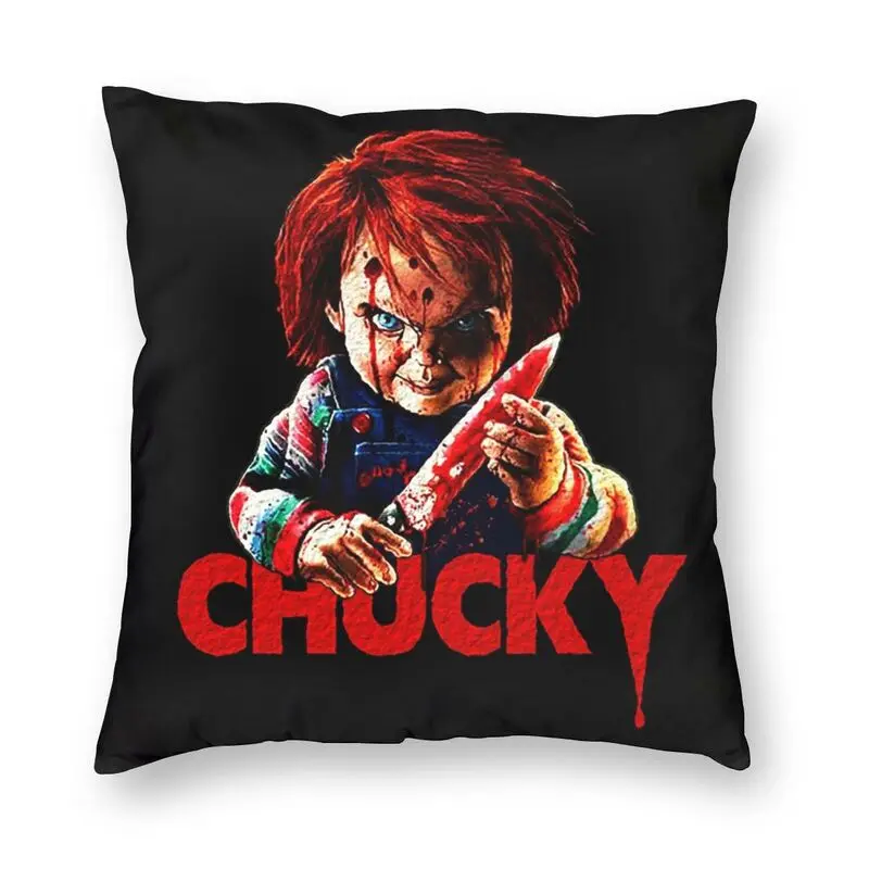 

Chucky Killer Horror Halloween Pillow Cover Home Decorative Child's Play Movie Cushions Throw Pillow for Sofa Double-sided