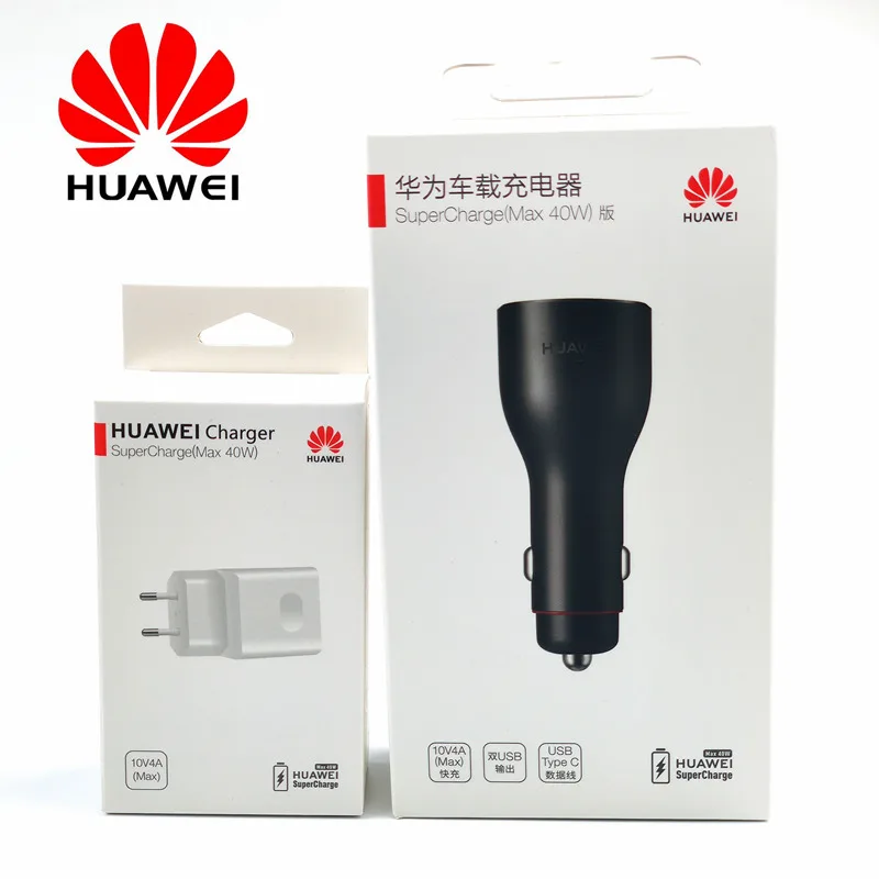 huawei P30 Supercharge автомобильное зарядное устройство Быстрая зарядка 40 Вт ЕС адаптер питания для huawei mate 30 20 10 9 8 Nova 6 5t 5 4 3 honor