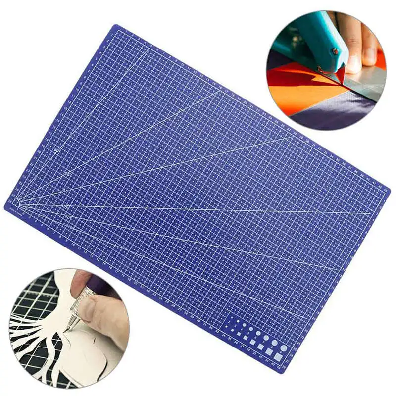 1pc A4 A3 PVC Rectangle Grid Lines Double Sided Cutting Mat Tool Plastic Craft DIY Tools School Supplies 45x30cm 22x30cm photo