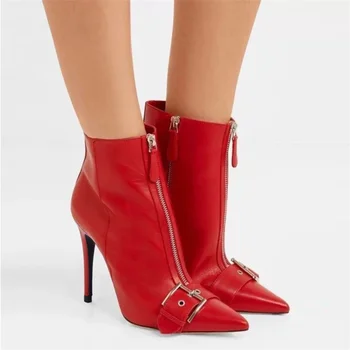 

BBZAI New pattern high quality Piel de Ante Ankle boots winter boots Women's Boots model ladies shoes 12CM High heels 3-13 14