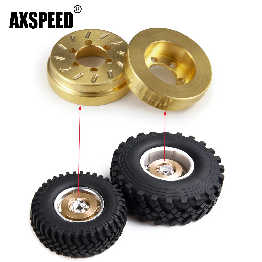 AXSPEED 1.9 - Llantas De Metal Beadlock De 0.984 In Para 1/10