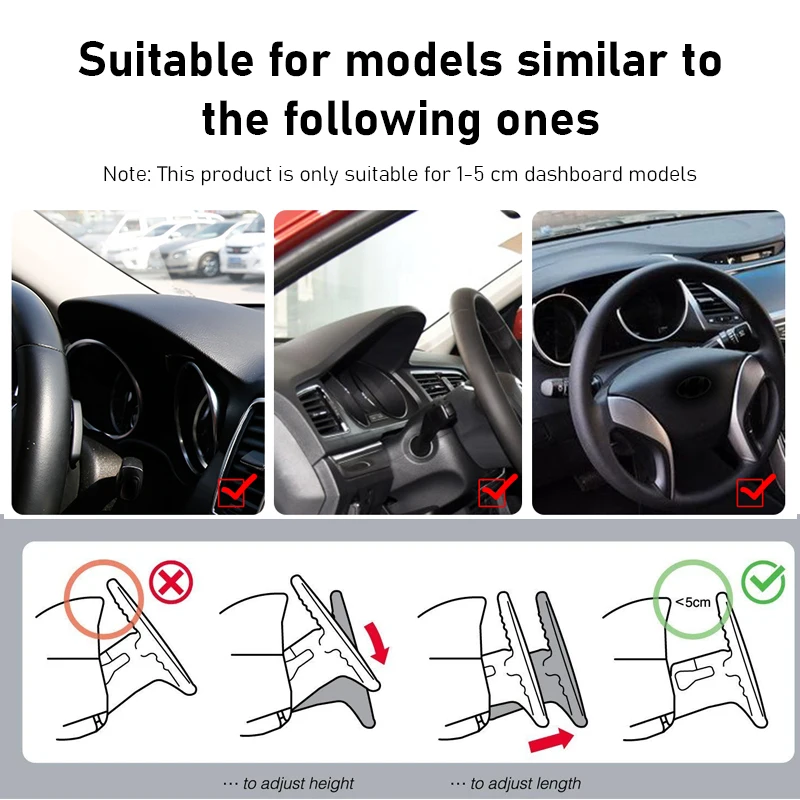 XMXCZKJ Universal Mobile Phone Accessorie 360 Rotation Adjustable HUD Car Dashboard Phone Holder For Iphone 12 Xiaomi 11 Huawei