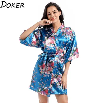 

Sexy Nightdress Women 2020 Floral Plus Size Night Sleepwear Satin Nightgown Ladies Sleeping Dress Loose Nightwear Home Dress