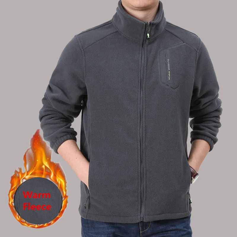

Autumn Winter Outdoor Men's Coat High Quality Warm Fleece liner Clothing Windproof Thickness Sports Camping Treking Male Jacket