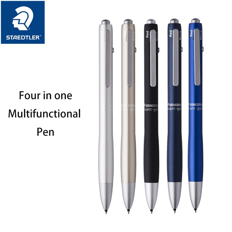 1pc-germany-staedtler-927ag-four-in-one-multifunctional-personality-gravity-sensing-pen-927agl-metal-mechanical-pencil