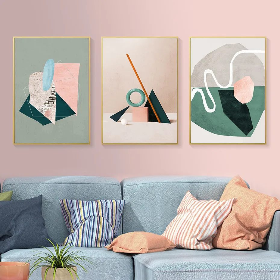 Abstract-Geometric-Line-Green-Modern-Canvas-Paintings-Wall-Art-Prints-Posters-Pictures-for-Living-Room-Office (1)