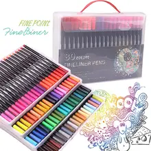 Fineliners-bolígrafos de colores para colorear, juego de bolígrafos para dibujar y escribir, 80 colores