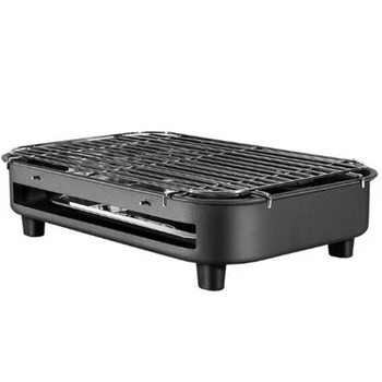 

Portable Smokeless Electric Grill Electric Heating Bbq Household Grill Barbecue Machine Meat Machine Oven Baking Tray Eu Plug