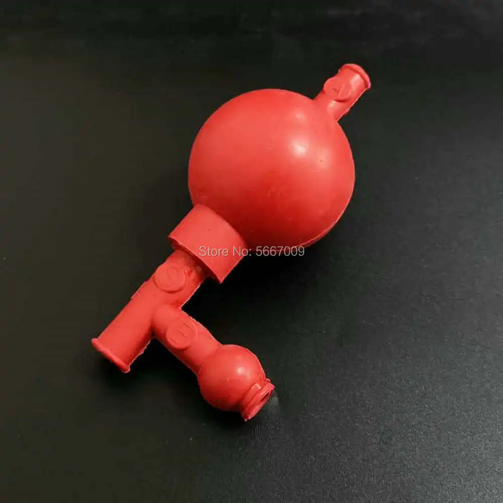 

1Piece Triple bulb aurilave blowing dust ball Quantitative Pipettes Fillers Three-way rubber suction pipet pump