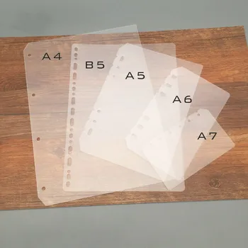 

1PC Spiral A5 A6 A7 B5 PP Transparent Binder Simply Spiral Notebook Planner Inner Binder Index Divider DIY Accessory