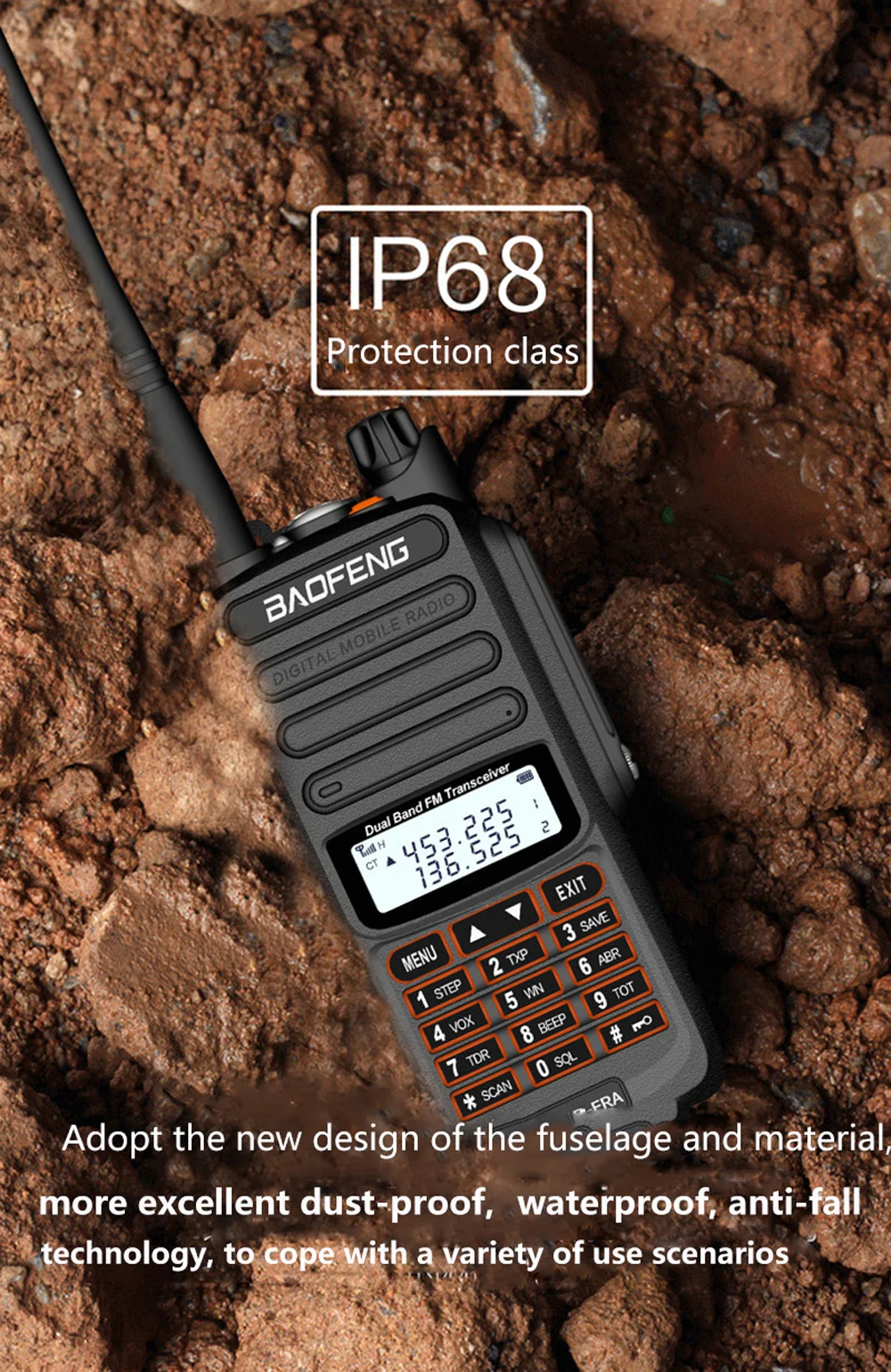 Baofeng версия портативная рация 25 км 10 Вт IP68 Водонепроницаемая Baofeng uv-9r ERA plus cb ham Радио comunicador UHF VHF радио