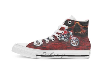 

Heaven Hell breathable Casual High Top lace-up Canvas shoes sneakers Drop shipping