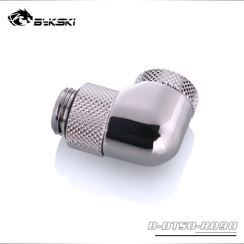 Bykski G1/4 ''резьба 90 градусов Поворотный фитинг адаптер Вращающийся на 360 градусов Поворотный водяное охлаждение аксессуары адаптеры B-DTSO-RD90