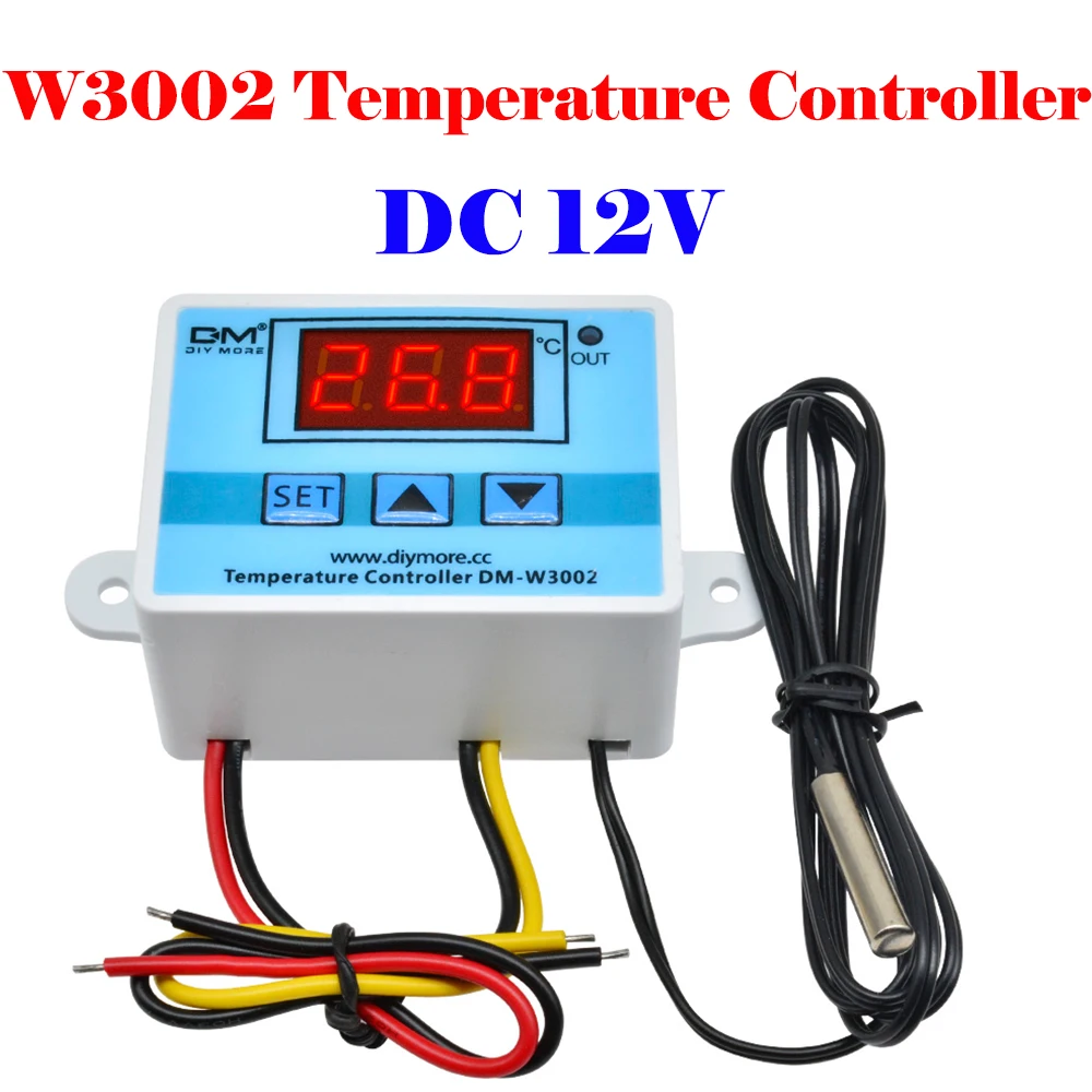 DC 12V 24V AC 110V 220V цифровой регулятор температуры и влажности Термостат гигрометр термометр инкубатор для аквариума - Цвет: W3002 12V