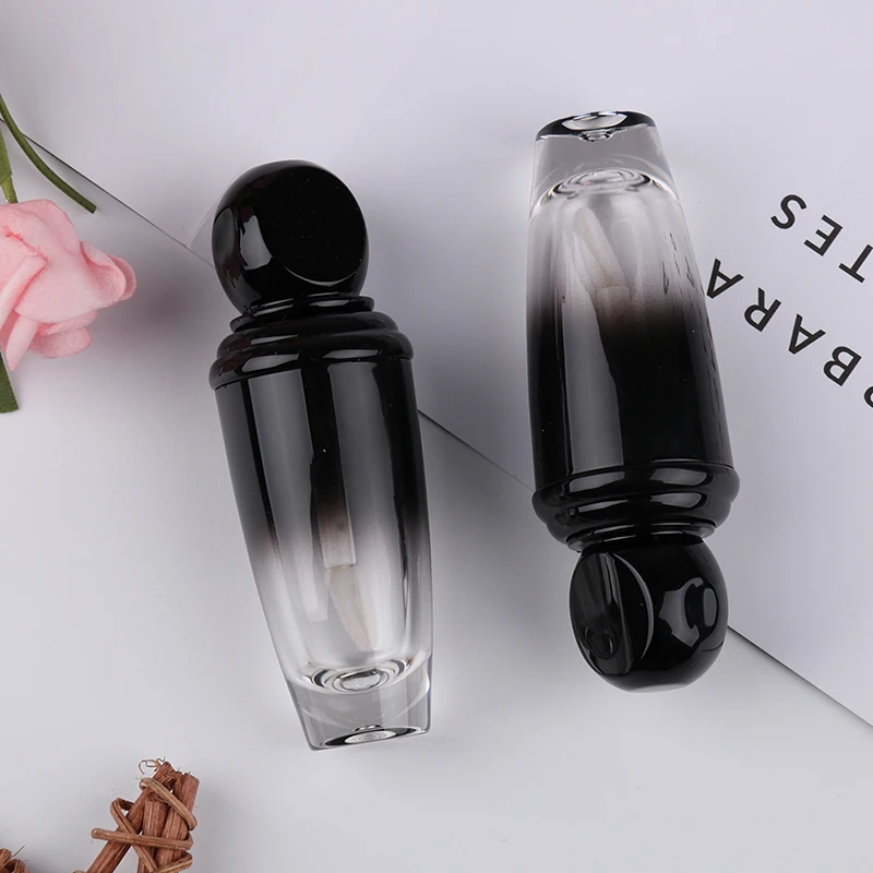 HOT 1pc Empty Lip Gloss Tubes With Lip Brush Plastic Lip Balm Tube Lipstick Mini Cosmetic Container Lip Gloss Refillable Tube