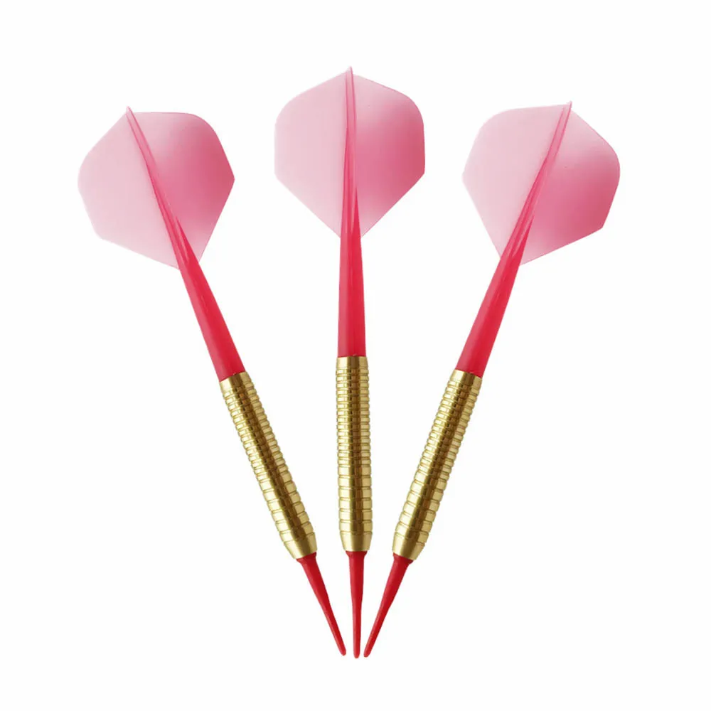 

3Pcs 17g Electronic Safe Darts Nylon Soft Tip Brass Barrel Nylon Flights Competition Training Dart