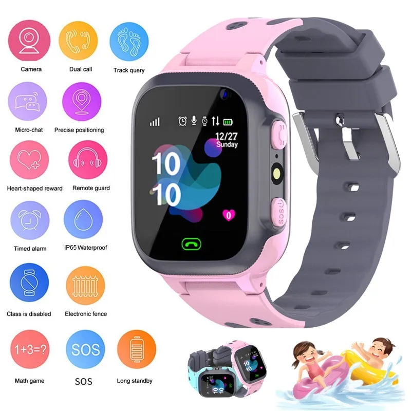 

Children's Smart Watch Waterproof Flashlight SOS Button Remote Monitoring Kids Wristwatch Children's Watch with Reloj Baby Watch