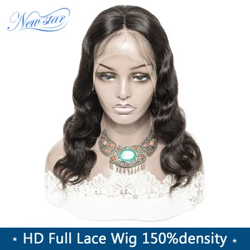 

New Star HD Full Lace Wig 150%density Brazilian Body Wave Human Hair Wig Pre-Plucked Glueless Virgin Human Wigs For Black Women