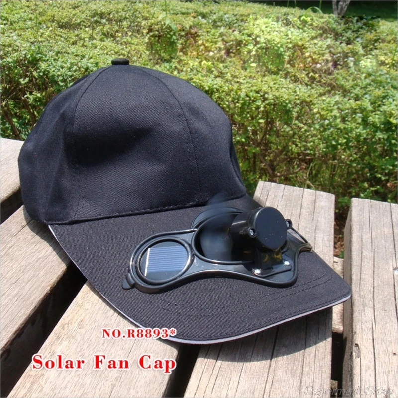 Solar Panel Powered Fan Cooling Baseball Cap Summer Sport Outdoor