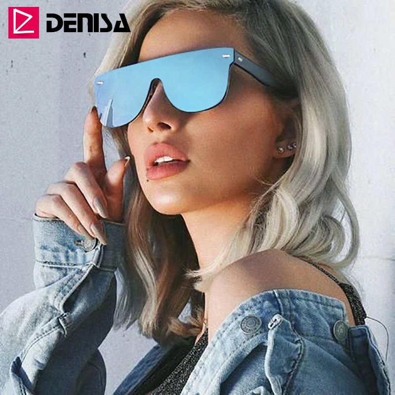 Мужские и женские очки без оправы DENISA квадратные солнцезащитные стильные для