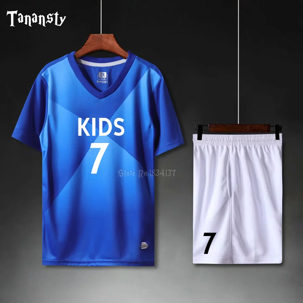 

Football Jersey Kids 2019 Personalized Football Uniform Soccer Jerseys Set Custom Soccer Uniform Survetement NEW Sport Clothes