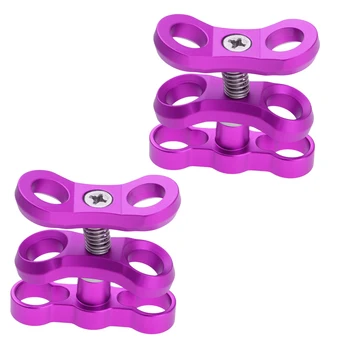 

2x Butterfly Diving Clamp Ball Joint Arm Mount Adjustable Adapter Connector