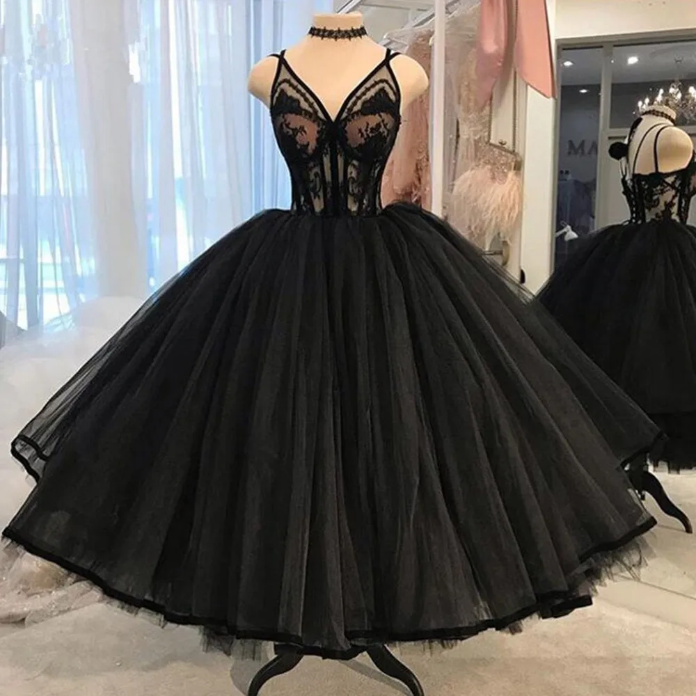 

Bbonlinedress Puffy Evening Dresses 2020 Spaghetti Strap Tulle Formal Party Gown Prom Dress vestido de festa robe de soiree