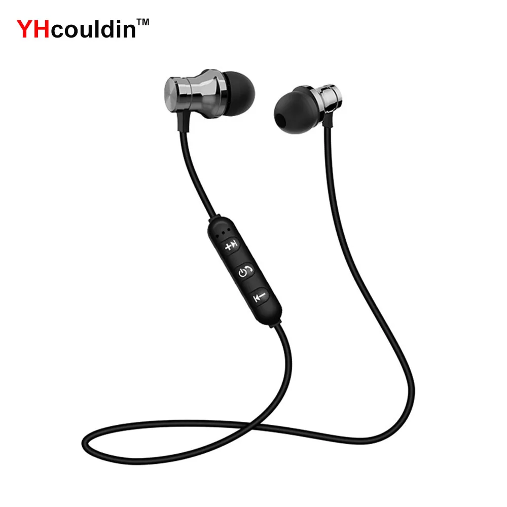 

Magnetic Control Wireless Neckband Earphones with Microphone TF Card Bluetooth V4.2 Sports Running Waterproof for Smartphones