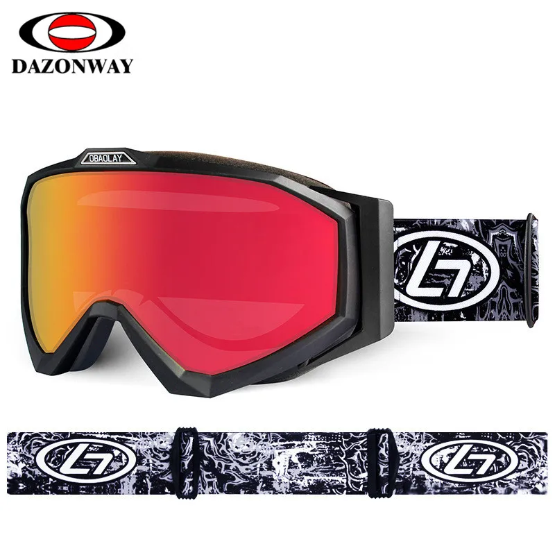 Унисекс противотуманные лыжные очки для мужчин и женщин сноуборда двухслойные