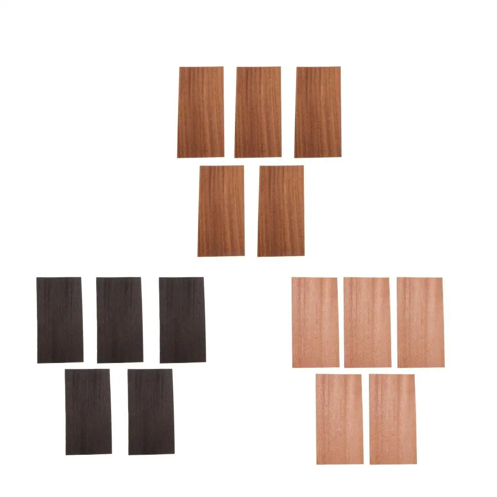 Set of 5pcs Guitar Wood Headplate Head Veneer Decor Guitar Shell Sheet Headplate Replacement Guitar Tool Parts Accs 