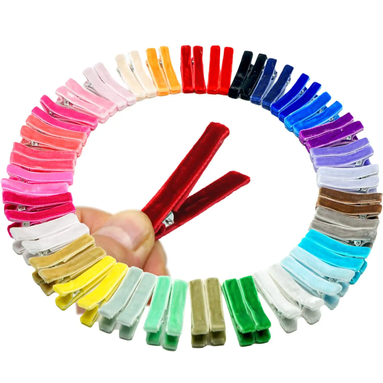 Baby Hair Clips Fully Lined Non Slip Fully Lined Velvet Hair Clip