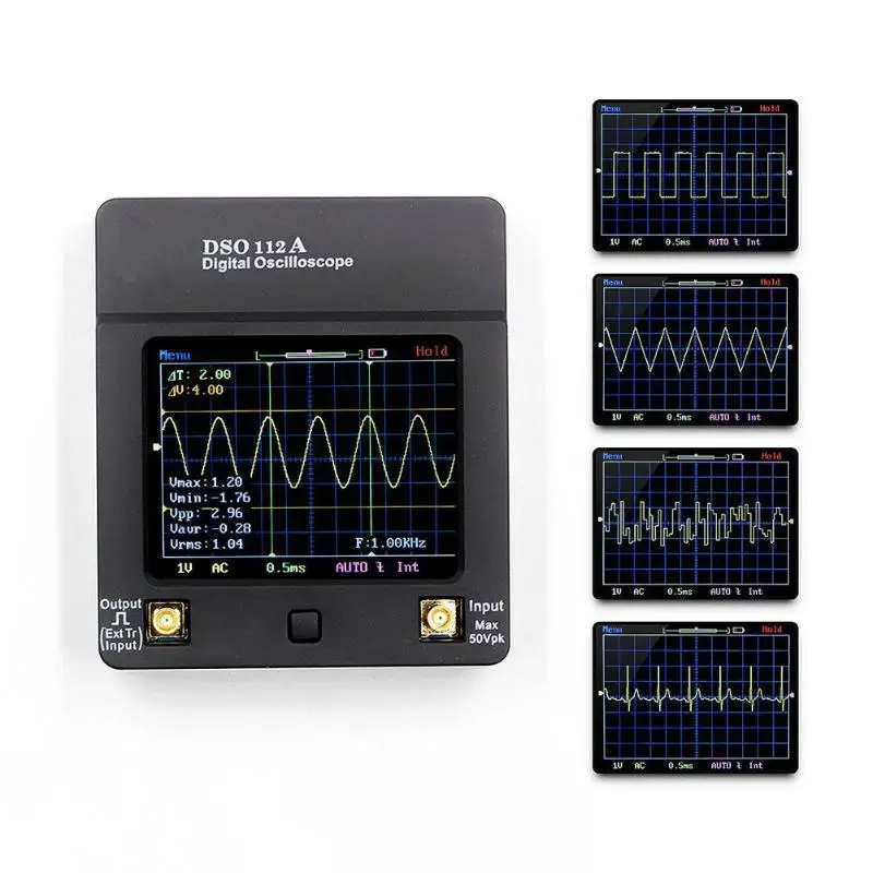 

DSO112A TFT Touch Screen Square Wave Signal Handheld Digital Oscilloscope Kit External Trigger Stronger Signal Acquisition