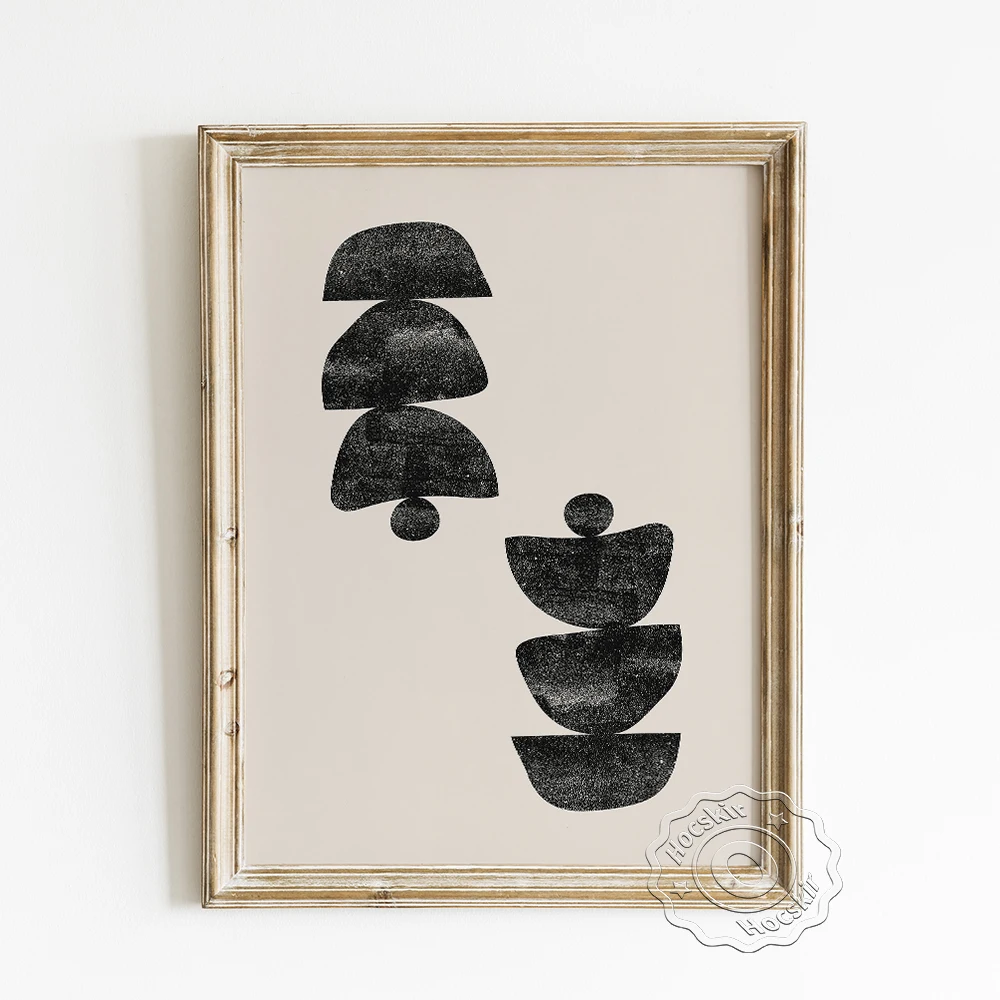 

Abstract Black Irregular Pattern Poster, Scandinavian Art Wall Stickers, Minimalism Geometry Shape Hotel Apartment Home Decor