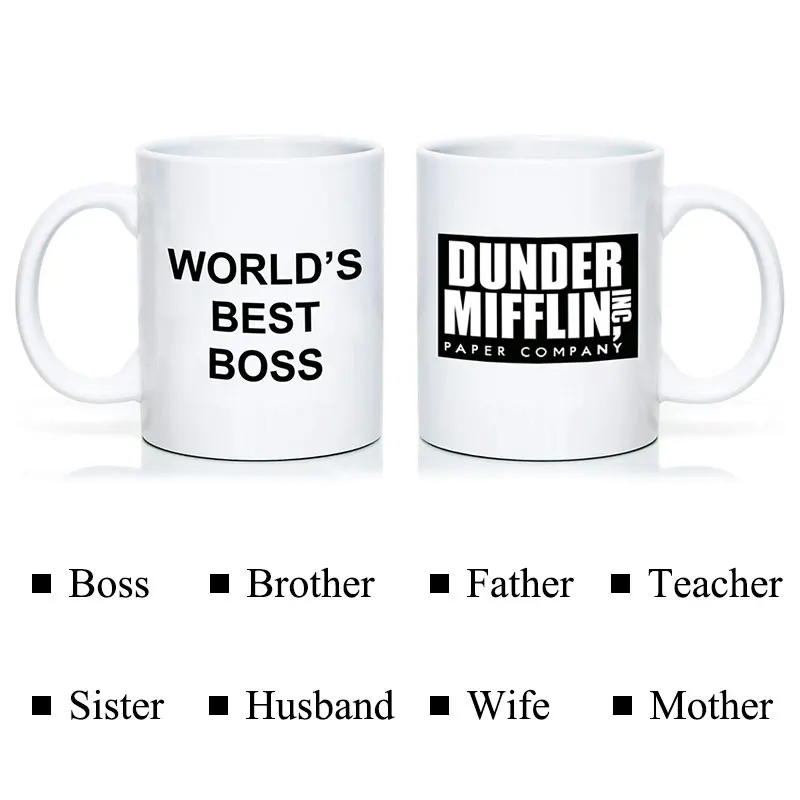 World's Best Boss Coffee Mug The Office Dunder Mifflin Coffee Mug Gift 11oz 15oz 