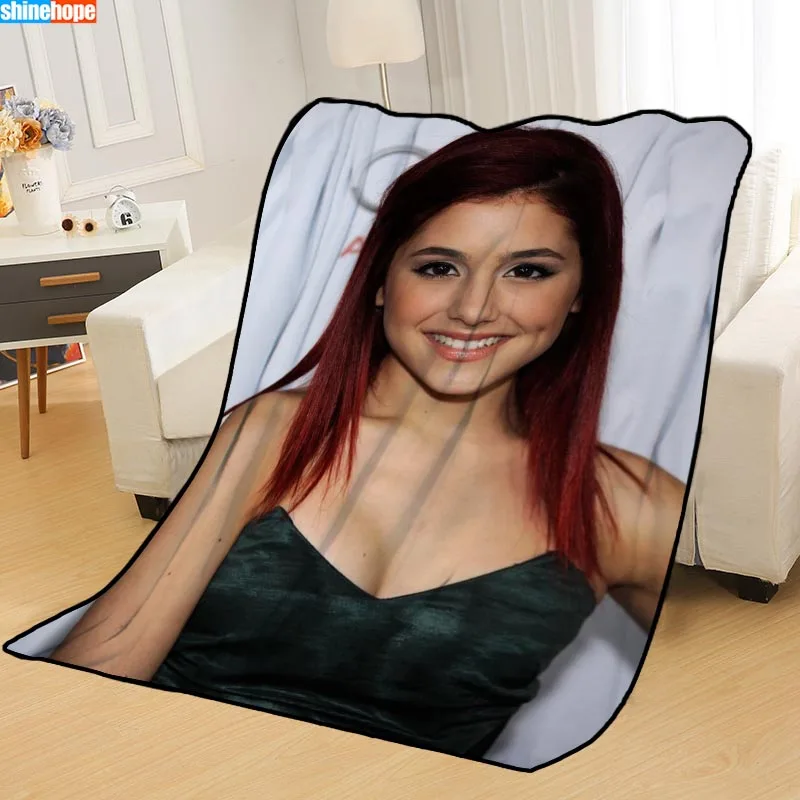 Blanket 19 Custom Ariana Grande Blankets for beds throw blanket soft blanket summer blanket anime blanket travel blanket Big Size 145X200cm - Цвет: Blanket 19