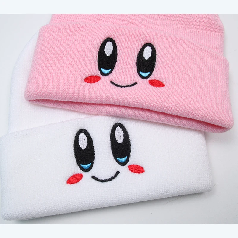 Knitted Hat Knitted Cap Embroidered Beanies Knitted Beanie Cotton Beanie Skullies Beanies Cotton Hat Winter Hat Fashion Beanies Knitted Beanies Hats Cartoon Cute Smiling Face Embroidery Cap For Autumn Winter