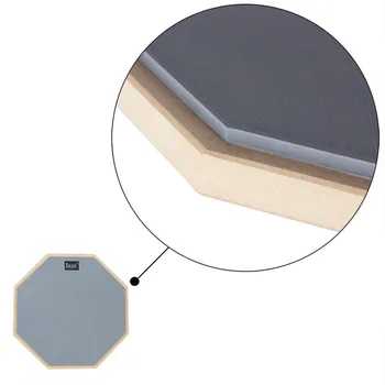 

Durable 12'' Sound Dumb Drum Soft Rubbe Pad Silent Playing Practice Wooden Base Mat Musical Instruments Practice Pads
